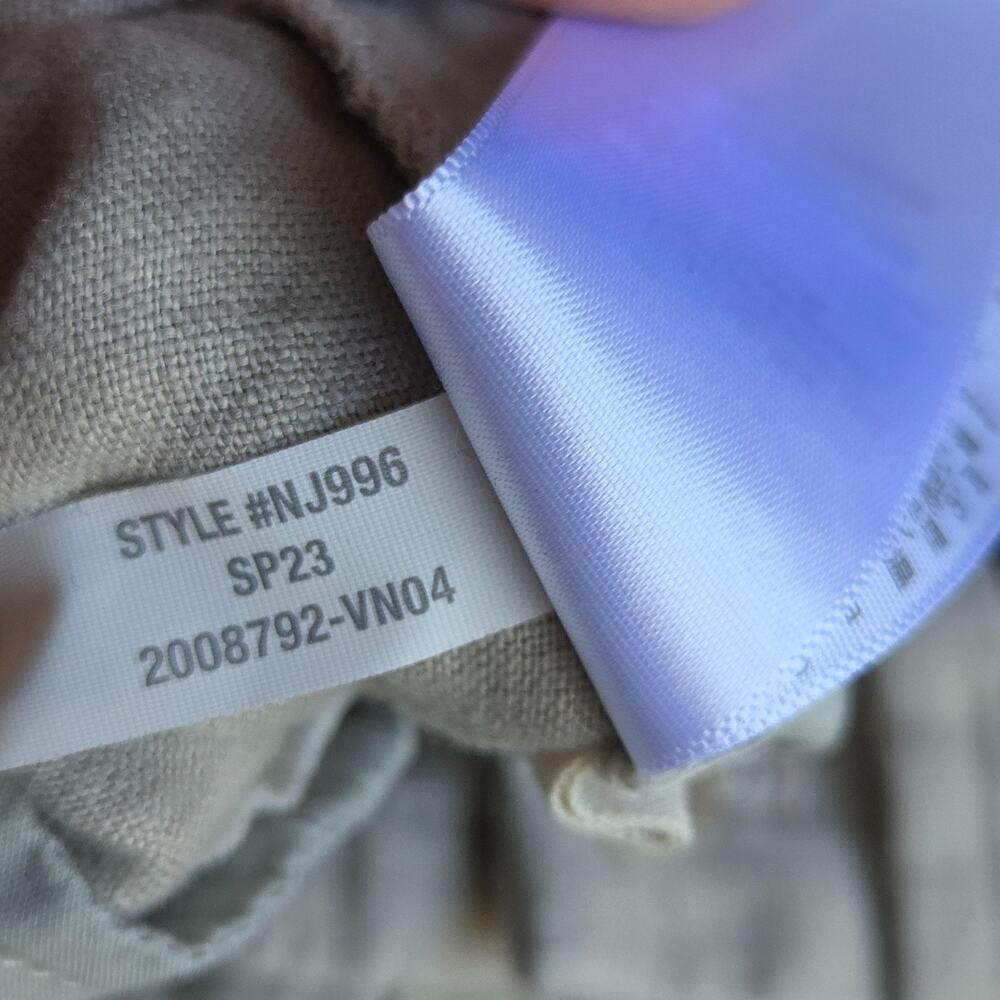 Madewell The Harlow Wide Leg Pant 100% Linen Size 8 Natural Pleated NJ996 - Picture 10 of 11